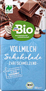 Tavoletta di cioccolato al latte bio dmBio