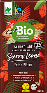Schokolade, "Sierra Leone" Feine Bitter dmBio