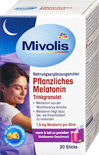 Pflanzliches Melatonin Trinkgranulat 20 St Mivolis