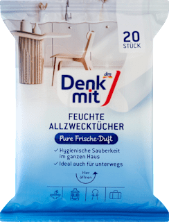 Feuchte Allzwecktücher Pure Frische, Reisegröße Denkmit