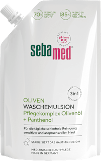flüssige Waschemulsion Olive, seifenfrei, Nachfüllpack sebamed