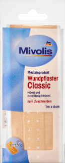 Plasture pentru răni Classic, 1m x 6 cm Mivolis