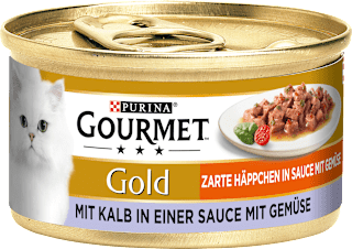 Nassfutter Katze Gold mit Kalb in Gemüsesauce Purina Gourmet