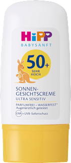 Sonnencreme Gesicht Kids, ultra sensitiv, LSF 50+ HiPP Babysanft