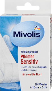 Flaster za osjetljivu kožu, 10 cm x 6 cm Mivolis