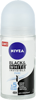 Antyperspirant Black&White Invisible Pure roll-on NIVEA