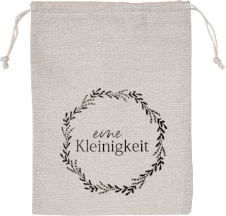 Leinenbeutel "eine Kleinigkeit", natur-gold Dekorieren & Einrichten