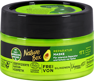 Reparatur Maske mit kaltgepresstem Avocadoöl Nature Box