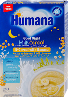 Milk Cereal kaša za laku noć - 5 žitarica sa bananom, od 6. meseca Humana