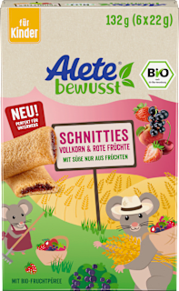 Kindersnack Schnitties Vollkorn Rote Früchte (6x22 g), ab 3 Jahren Alete bewusst