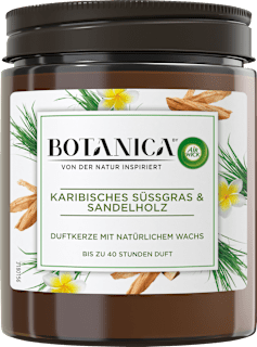 Duftkerze im Glas Karibisches Süßgras & Sandelholz 205 g BOTANICA BY AIR WICK