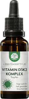 Vitamin D3 1000 I.E. K2 Komplex Tropfen Lebenskraftpur