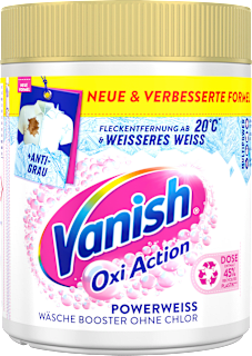 Fleckenentferner Pulver Powerweiß Vanish Oxi Action