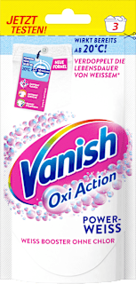 Fleckenentferner Pulver Weiß Vanish Oxi Action
