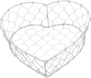 Drahtkorb Herzform, weiß Dekorieren & Einrichten