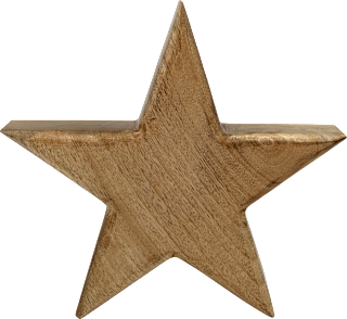 Holzstern, braun (19 cm) Dekorieren & Einrichten