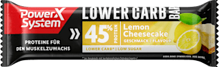 Proteinriegel 45%, Lower Carb Bar, Lemon Cheesecake Geschmack PowerX System