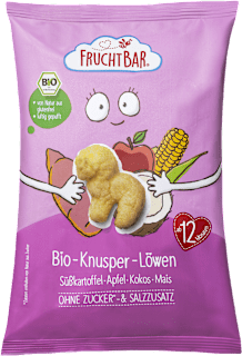 BIO kukuřičné křupky s kokosem, jablky a batáty FruchtBar