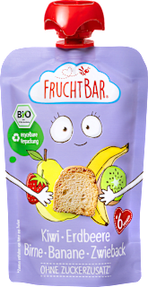 Quetschie Kiwi Erdbeere Birne Banane Zwieback ab 6 Monaten FruchtBar