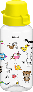 Trinkflasche Kinder Bambini gelb, 400 ml  Fizzii