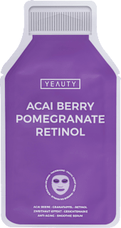 Maska za obraz Acai Berry Pomegranate Retinol, v obliki krpice YEAUTY