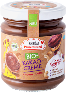 Brotaufstrich Kakao-Creme Cashew & Dattel , ab 3 Jahren FRUCHTBAR Pausenfreund