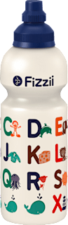 Trinkflasche Kinder perlweiß, 600 ml Fizzii