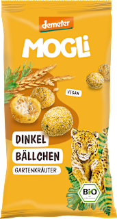 Kindersnack Dinkel Bällchen Gartenkräuter MOGLi