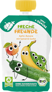 Quetschie Apfel, Banane mit Spinat & Gurke ab dem 6. Monat Freche Freunde