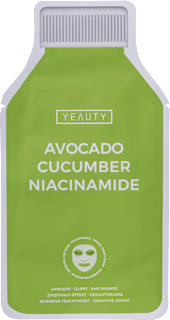 Tuchmaske Avocado Cucumber Niacinamide Yeauty