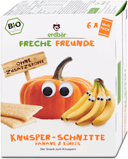 Bio ropogós banán-sütőtök ízű szelet Freche Freunde