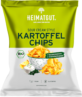 Knabbergebäck Kartoffelchips Sour Cream Style HEIMATGUT