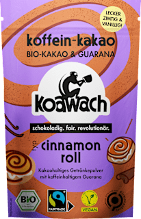 Kakaopulver Bio Koffein-Kakao mit Guarana & Cinnamon Roll koawach