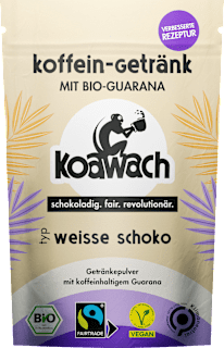 Getränkepulver Koffein mit Bio-Guarana & Weiße Schoko koawach
