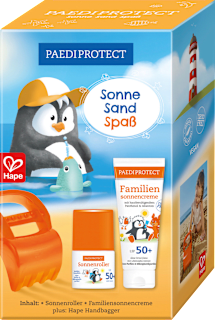 Sonnenschutz Sommer Bundle, Sonnencreme + Sonnenroller LSF 50+ PAEDIPROTECT