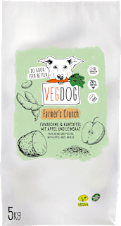 Trockenfutter Hund mit Kartoffel, Erbse & Favabohne, Farmers Crunch, vegan VEGDOG