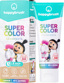 Zahnpasta Kinder Super Color Rundumschutz Erdbeere happybrush