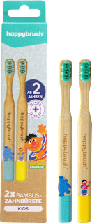 Zahnbürste Kinder Bambus Sesamstraße Doppelpack happybrush