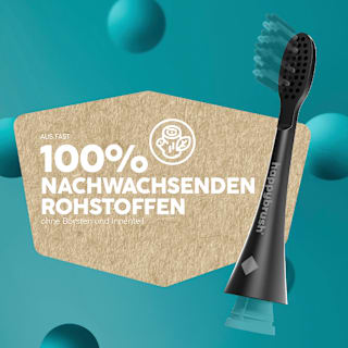 Aufsteckbürsten Eco Vibe 3+ schwarz happybrush