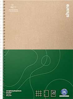 Collegeblock A4 kariert 80 Blatt share