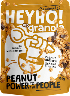 Knuspermüsli Bio-Granola Peanut Power HEYHO!