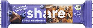 Nussriegel mit Schoko & Heidelbeere share