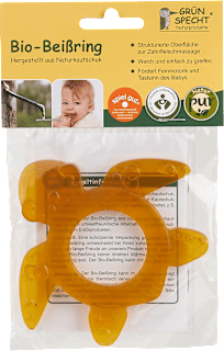 Beißring Bio, Naturkautschuk, Schildkröte Grünspecht