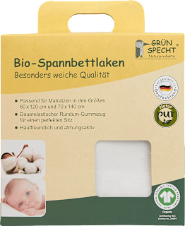 Spannbettlaken, weiß  Grünspecht