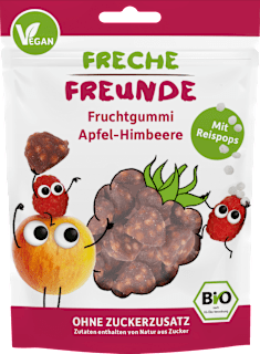 Fruchtgummi Apfel-Himbeere mit Reispops Freche Freunde