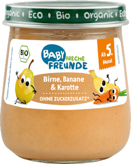 Voćna kašica od kruške, banane i mrkve, 5+ mj. Freche Freunde