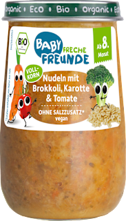 Kašica za bebe - pasta s brokulom, mrkvom i paradajzom, 8+ mj. Freche Freunde