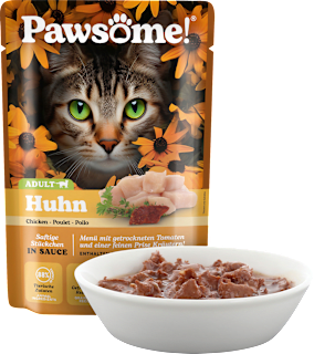 Nassfutter Katze mit Huhn, Adult Pawsome