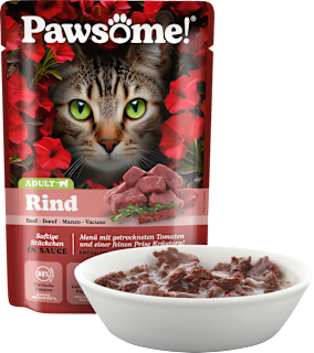 Nassfutter Katze mit Rind Pawsome