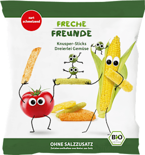 Kindersnack Knusper-Sticks Dreierlei Gemüse, ab 1 Jahr  Freche Freunde